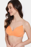 Zivame Beautiful Basics Padded Non Wired 3/4Th Coverage Backless Bra - Mock Orange — thumbnail 4